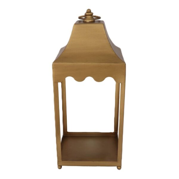 LNT104 Metal Lantern - Gold 6.5 inch  X 6.5 inch  X 18 inch  Pk 2